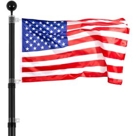 VEVOR 20FT Telescopic Flagpole Kit Heavy Duty Aluminum Flag Pole American Black VEVOR 20FT Telescopic Flagpole Kit Heavy Duty Aluminum Flag Pole American Black